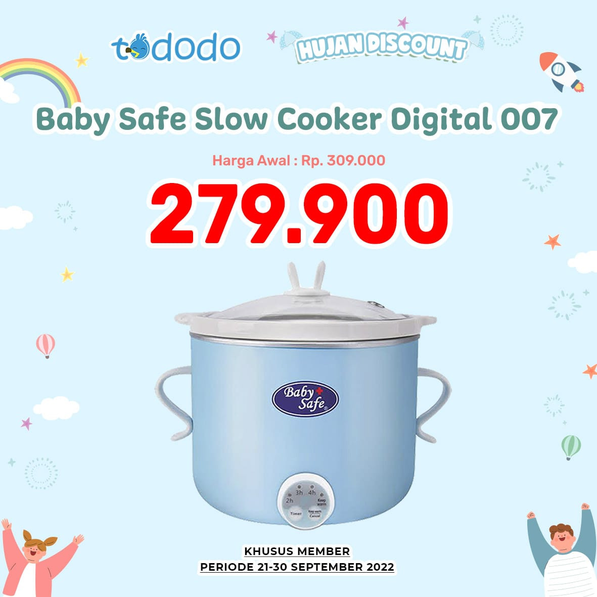 BABY SAFE SLOW COOKER DIGITAL LB007