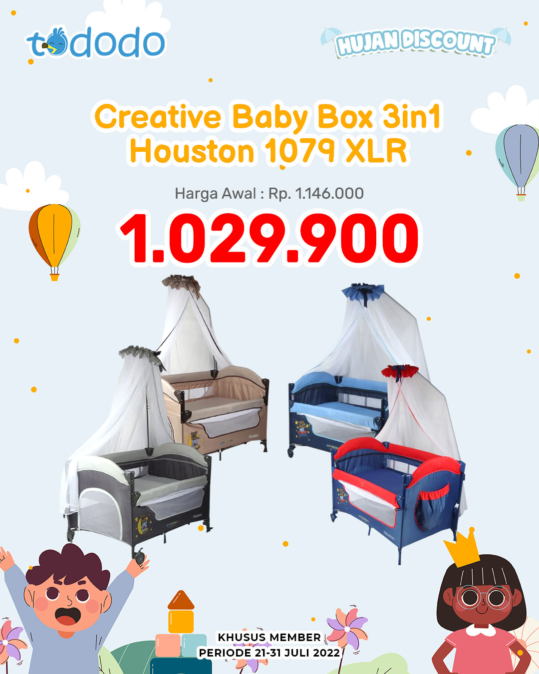 CREATIVE BABY BOX 3IN1 HOUSTON B-1079 XLR